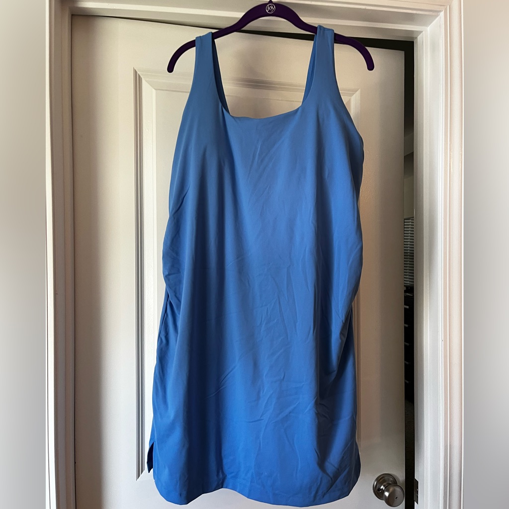 Old Navy Maternity Sleeveless Powersoft Mini Skort Dress Stretchy Powder Blue Xl